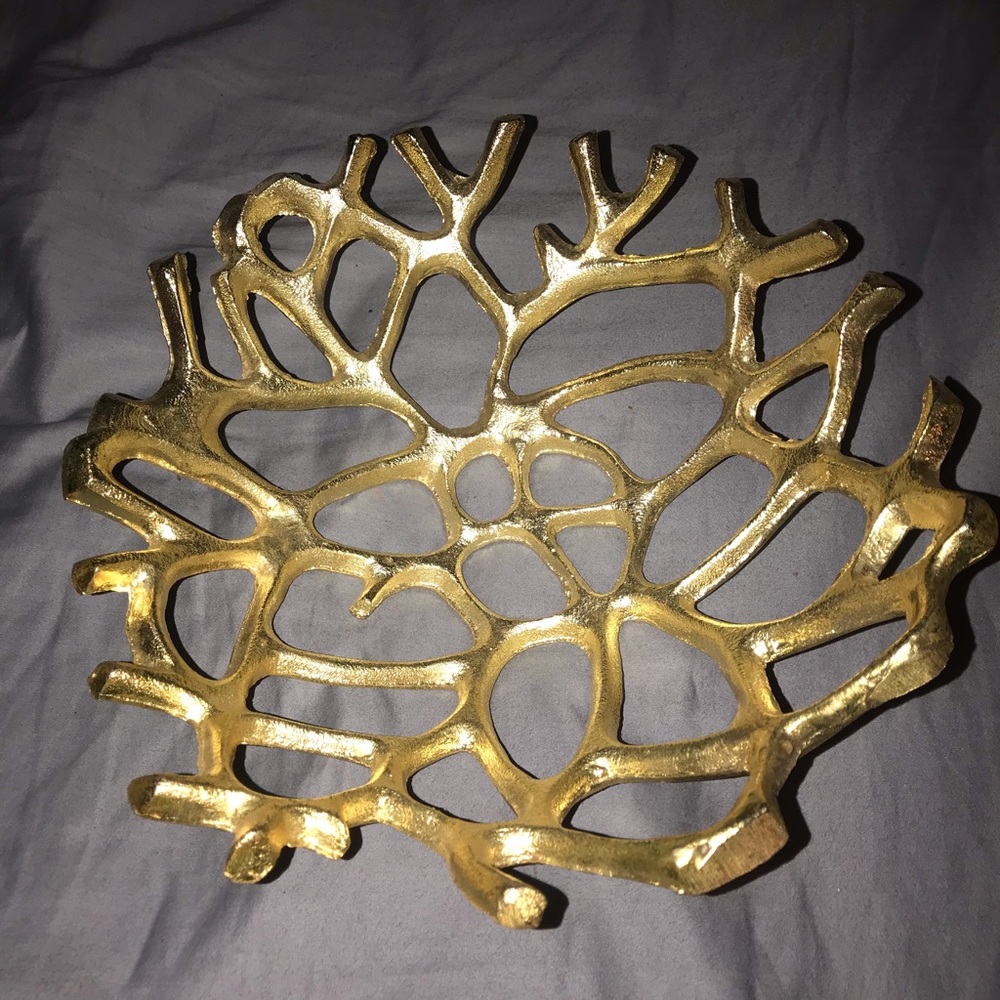 Gold Decorative Jewelry Bowl
